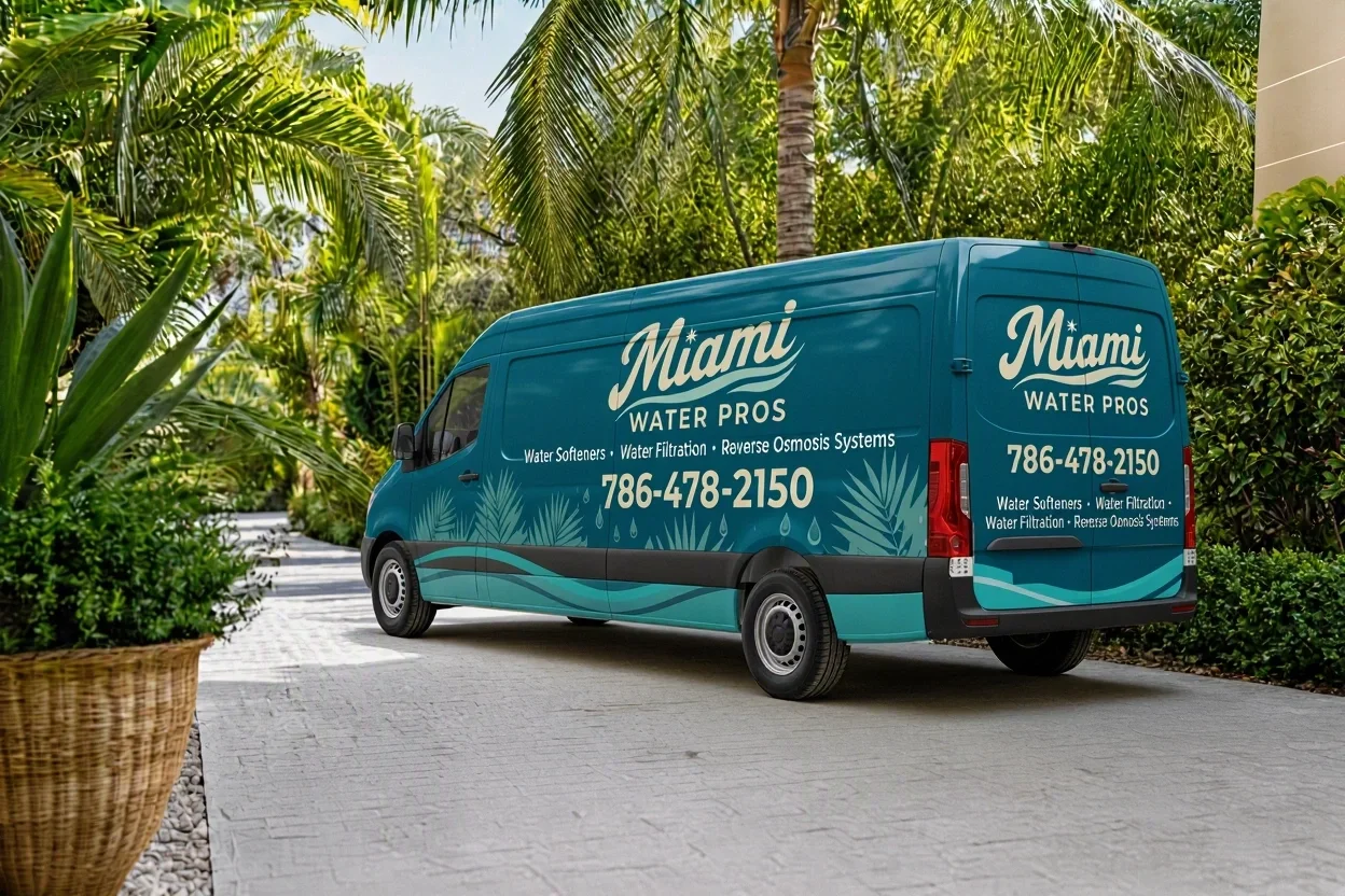 Miami Water Pros branded vehicle
